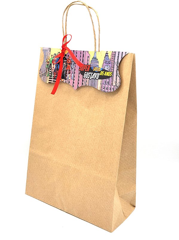 Sacolinha de papel kraft com alça