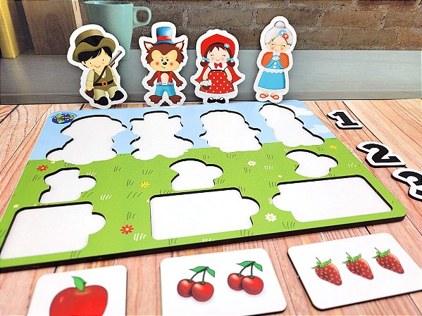 Jogo de encaixe - qualquer tema - chapeuzinho vermelho