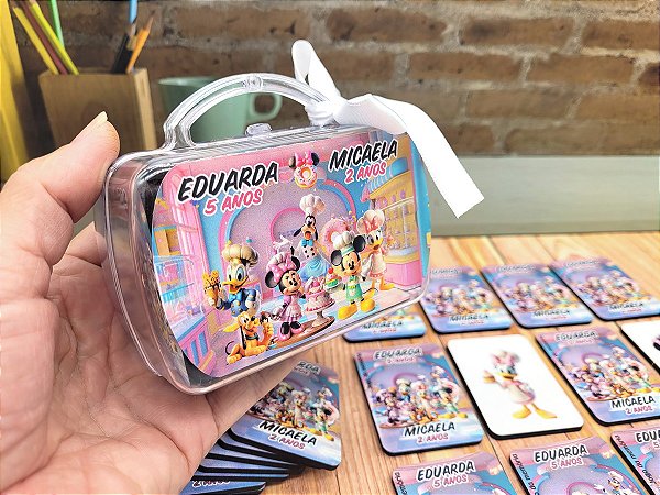 Jogo da memória 15 pares em MDF com maleta de acrílico