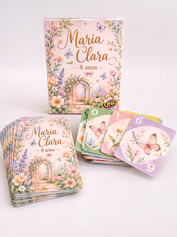 Jogo mini UNO com caixinha - personalizado