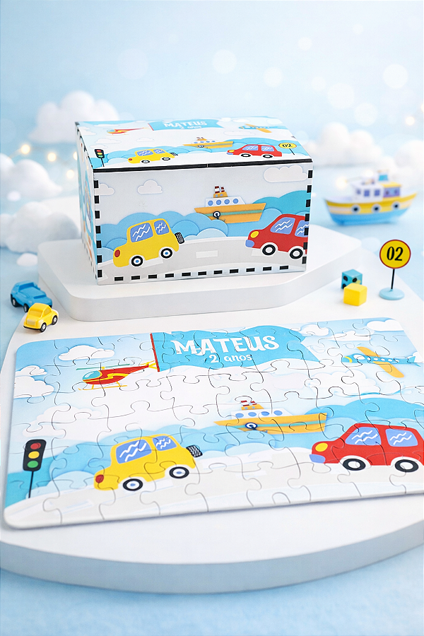 Quebra-cabeça MDF Personalizado com Caixa de MDF