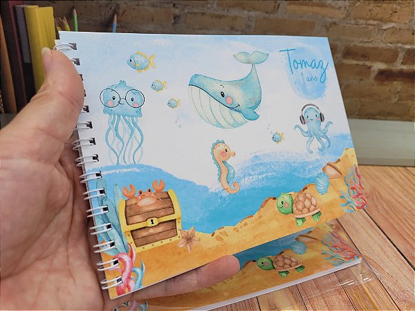 Mini caderno de desenho personalizado
