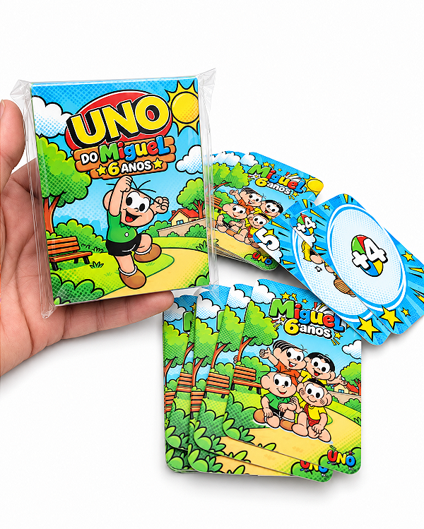 Jogo UNO com caixinha - personalizado cartas 9x6cm