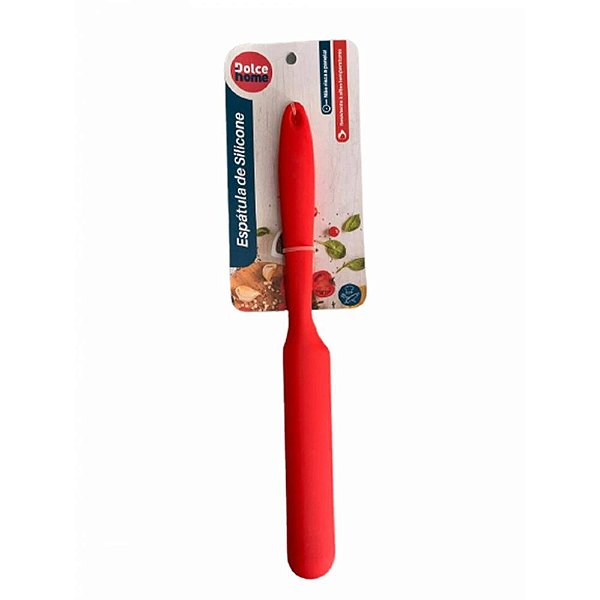 Espátula Longa Para Confeitaria  Em Silicone Vermelho 30 Cm