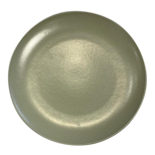 Prato De Cerâmica Raso Verde Seco Fosco 26 Cm D1292