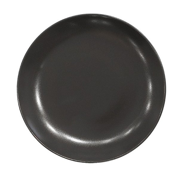 Prato Sobremesa De Cerâmica Cinza Escuro 20,5 Cm D1110