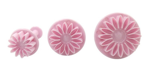 Conjunto de 3 ejetores para pasta americana flores R.EJ-008