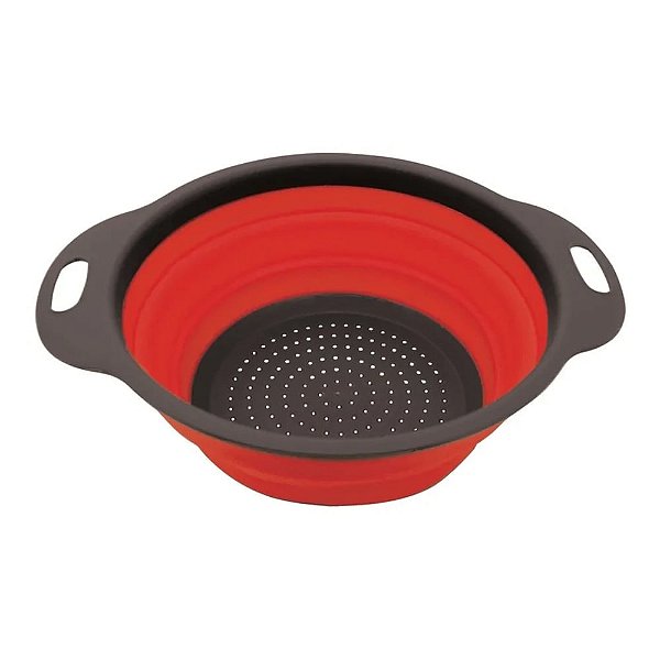 Escorredor Silicone Retrátil Grande Vermelho