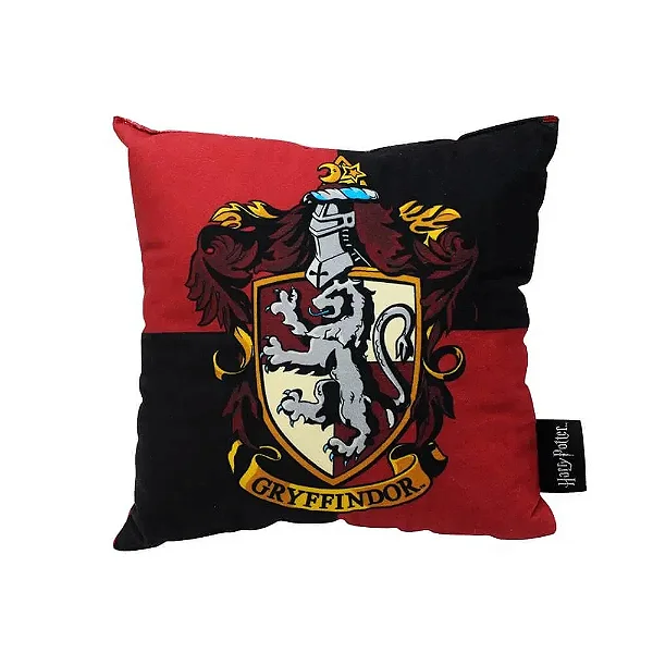 Almofada Aveludada Harry Potter Grifinória 25 x 25 Cm