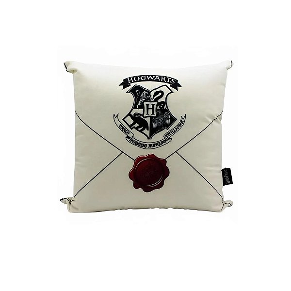 Almofada Fibra Veludo Carta Hogwarts 40 x 40 Cm