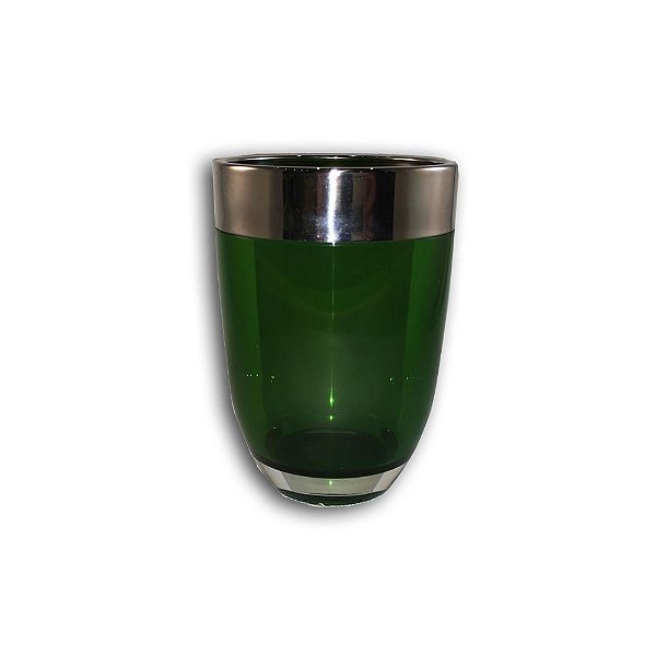 Copo Acrílico 300 ML Com Detalhe Cromado KY742 - VERDE