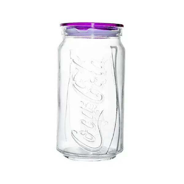 Pote De Vidro Coca-Cola Tampa Roxa 1Litro