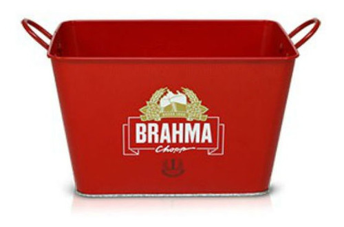 Balde de Gelo para Cerveja Retangular Brahma Chopp em Aço 8288