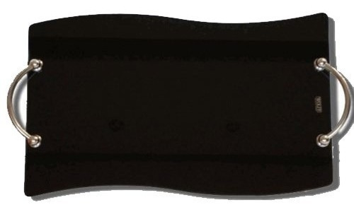 Bandeja Vidro Letícia Preto 53 x 33 cm 8720 - PRETO