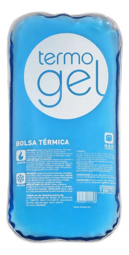 Bolsa Térmica de Gel Crystal Azul Termogel 130X250 mm