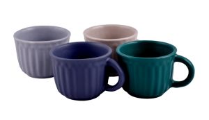 CONJUNTO 4 XICARAS DE CAFE CERAMICA IN GIFT BOX KARELA 60ML 4104