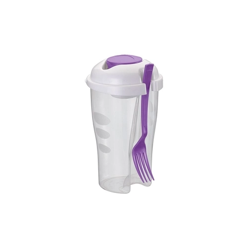 Copo para Salada ou Frutas com Garfo Roxo 900ml