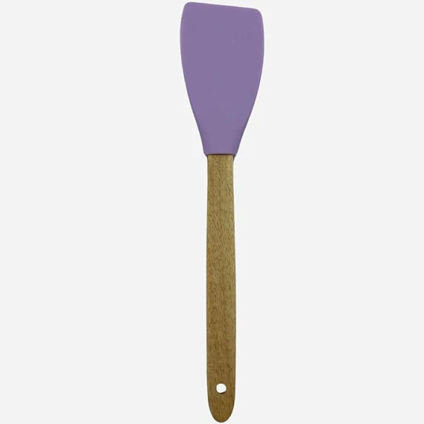 Espátula de Silicone com Cabo de Madeira Roxo FEN7168D