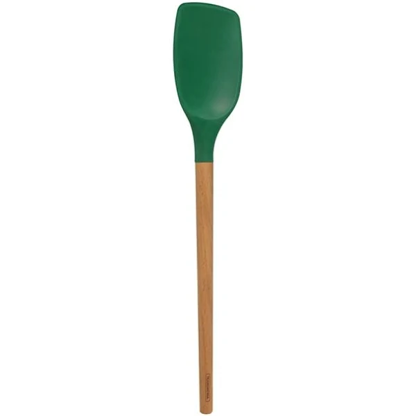 Espátula de Silicone com Cabo de Madeira Verde FEN7168D
