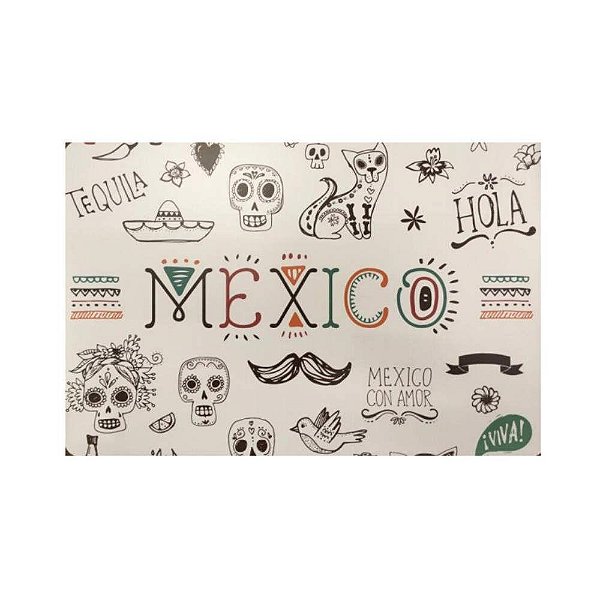 Jogo Americano De Plastico Mexico 43X28Cm R. Ppco 09836