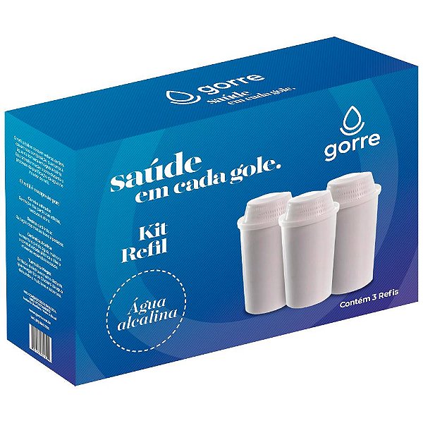 Kit com 3 Filtros p/ Jarra de Água Alcalina + Minerais