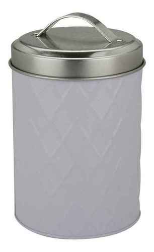 Lata Metal Geometric Handle Branco 1,4 Litros