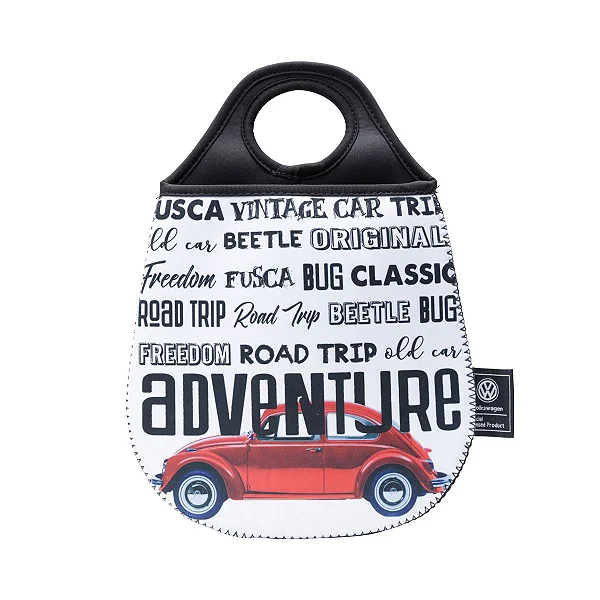 Lixeira De Carro Em Neoprene Fusca Adventure Branco