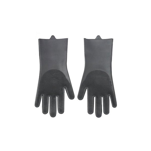 Luvas de Silicone para Limpeza Cinza 32 Cm