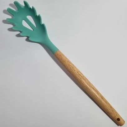 Pegador de Silicone com  Cabo de Madeira Verde FEN7168E