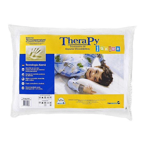 Travesseiro 30X40 Viscoelast Therapy Junior Com Capa De Fibra Bambu