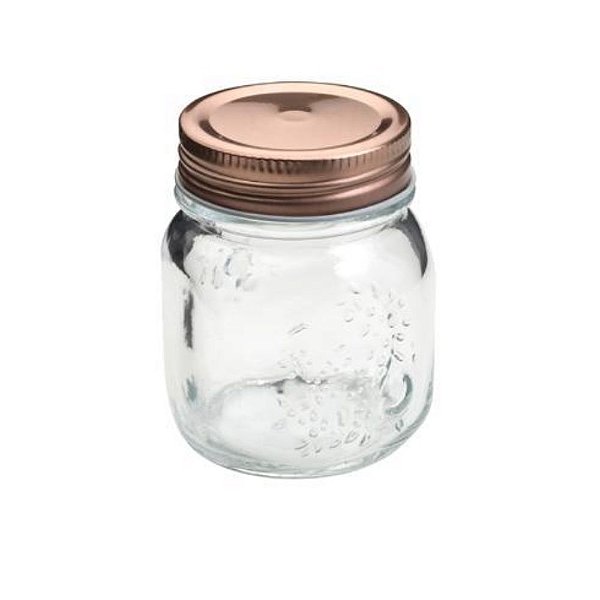 Pote De Vidro Borosilicato Com Tampa Gold Rose 150Ml R 7533