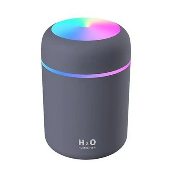 Umidificador De Ar Com Led 300Ml 4048 Cinza