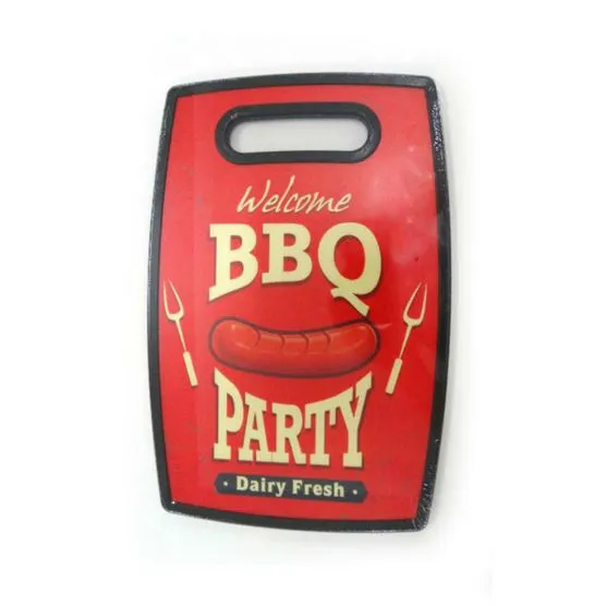 Tabua Churrasco Bbq 37X23 Polipropileno Etermianada D0301 Vermelho