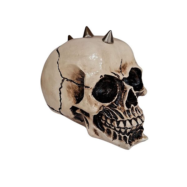 Caveira Moicana Bege Media Deco Skull MO-1