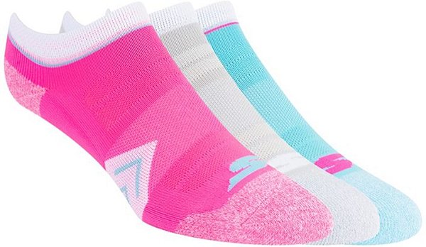 Meia 3 Pares Feminina Marled Cushion Low Rosa Skechers