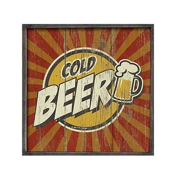 Quadro Em Mdf Bbq 30 X 30 X 4 Cm Qd6680