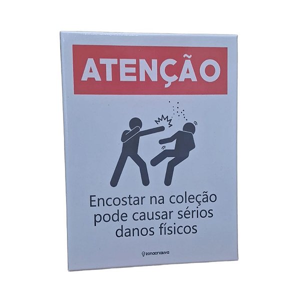 Quadro Metal 26X19Cm Atencao Encostar Na Colecao