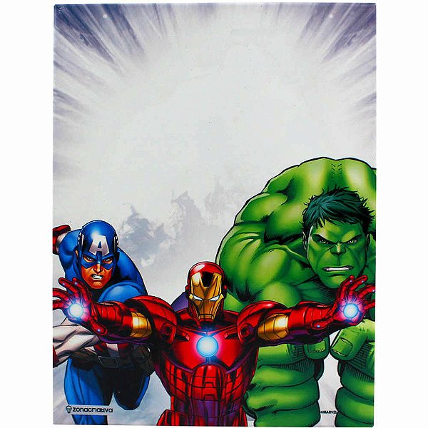 Quadro Metal Com Caneta 26X19Cm Marvel