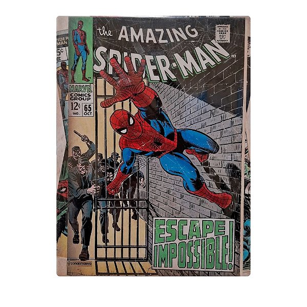 Quadro Metal 26X19Cm Spider Man Comics