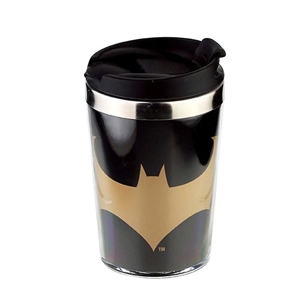 Mini Copo Térmico Wb Gold Logo Batman Core Preto 250Ml 44230