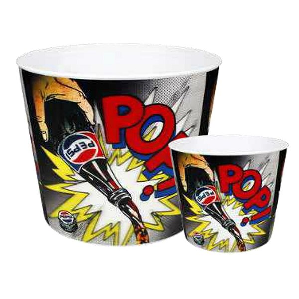 Jogo De 5 Peças Plástico Para Pipoca Comics R.20368