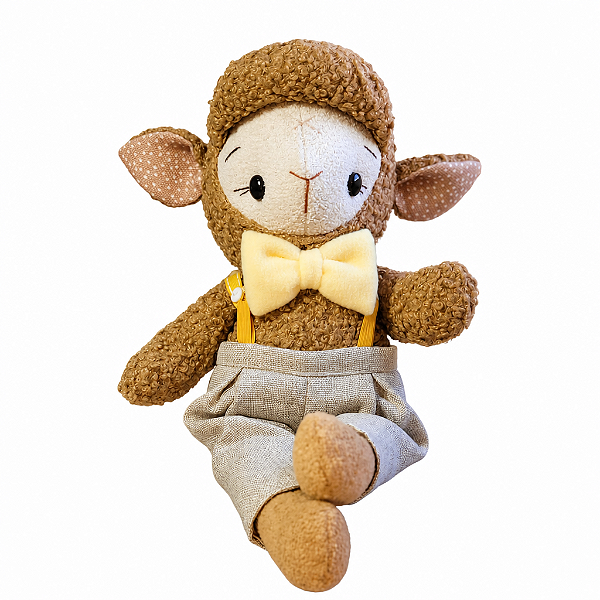 Ovelha Boneco de Tecido Artesanal Caramelo