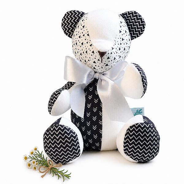Urso de Tecido Minimalista Design Nórdico Artesanal