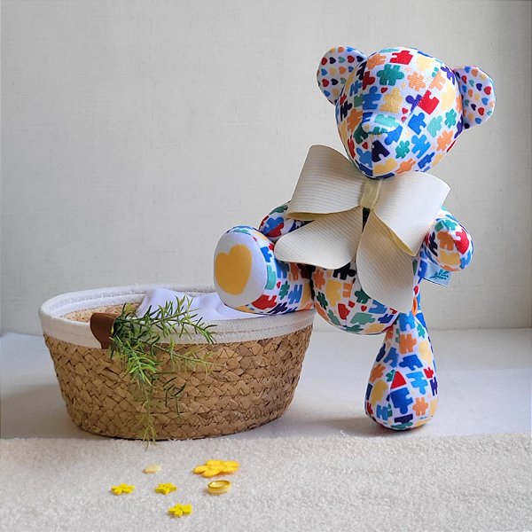 Urso Peti Petá Acolher-amarelo