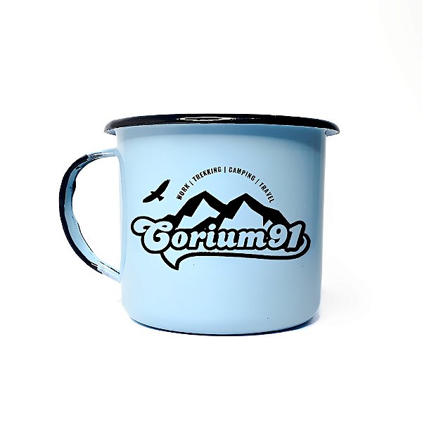Caneca esmaltada Culture | Celeste