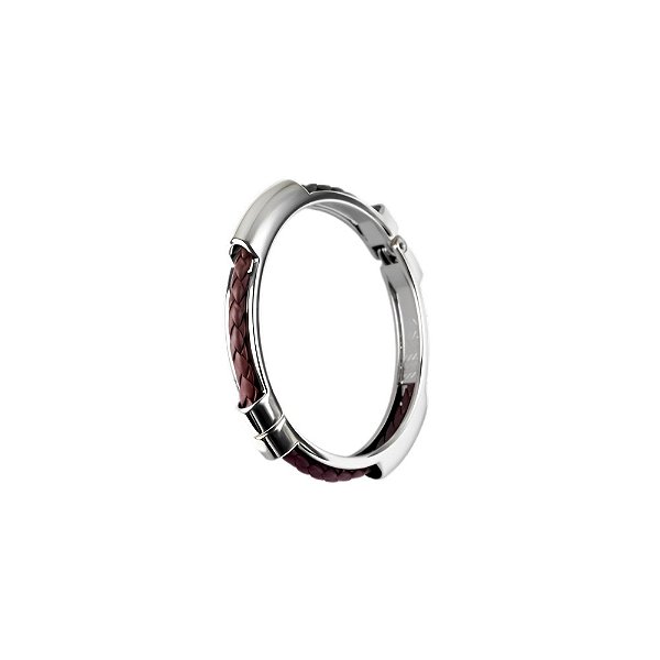 Bracelet Steel Leather | Marrom