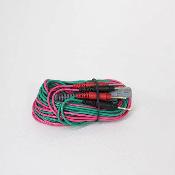 Cabo para Corrente Bifásica (Pino Banana) - Rosa e Verde - HTM