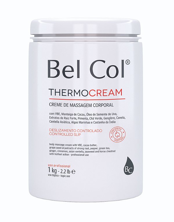 ThermoCream 1kg - Creme de Massagem Corporal Bel Col