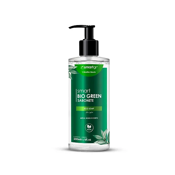Smart Bio Green Sabonete 200ml - Gel de Limpeza Profunda - Smart GR