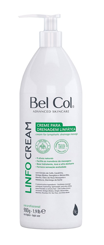 LinfoCream Bel Col - Creme para Drenagem Linfática 900g